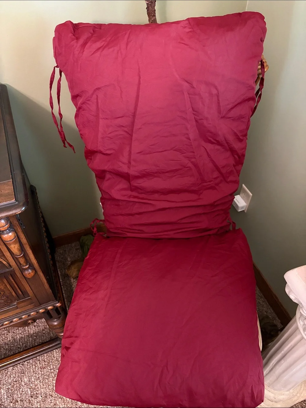 Outdoor High-Back Cushion red Weather resistant for Adirondack or rocking chair